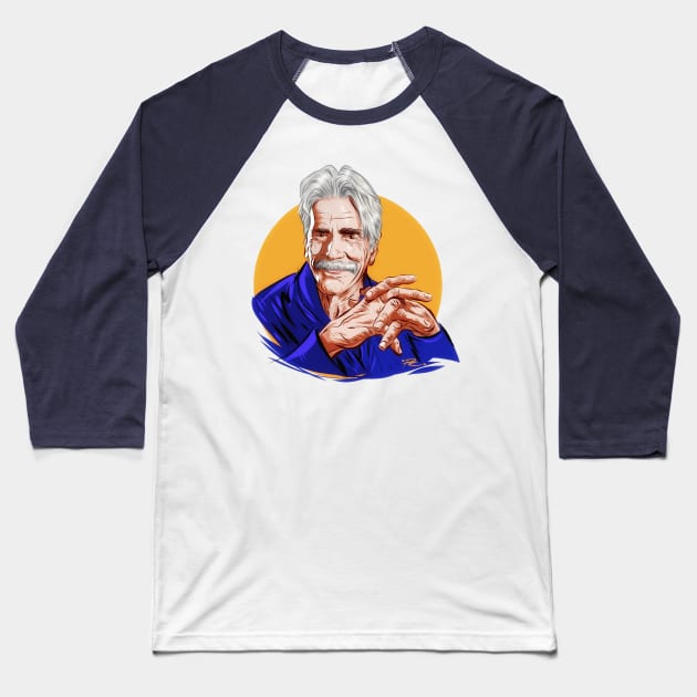 Sam Elliott - An illustration by Paul Cemmick Baseball T-Shirt by PLAYDIGITAL2020